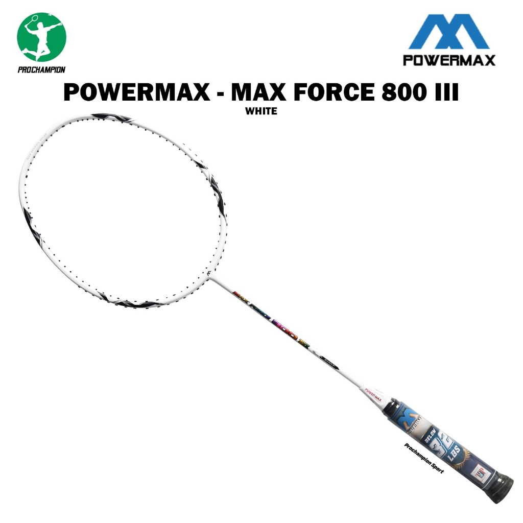 Jual Raket Badminton Power Max Powermax Max Force 8000 III White ...