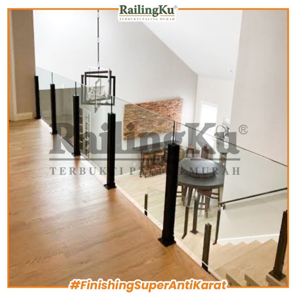 Jual Railing Tangga Frameless Industrial Tiang Railingku RK 39 Railing ...
