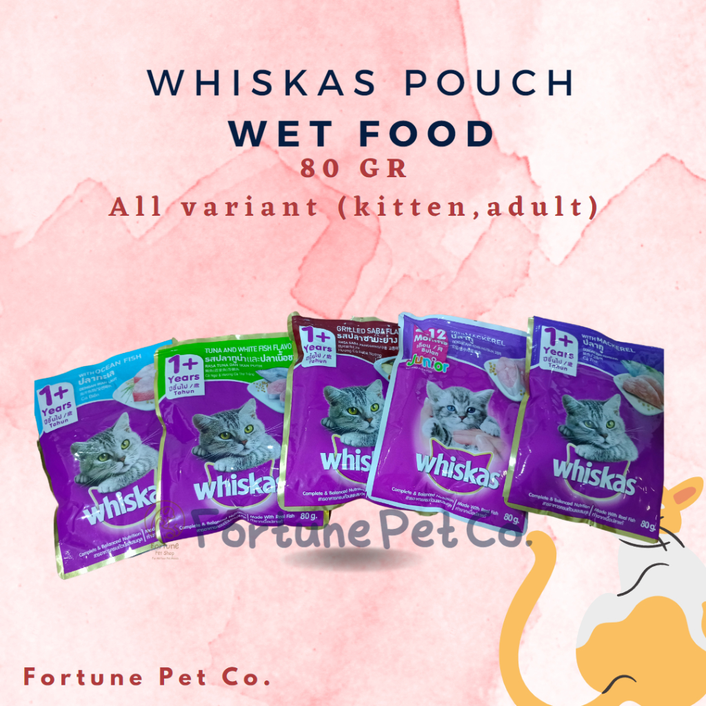 Jual Whiskas Pouch 80 gram (1 Dus) Whiskas Makanan Kucing Basah Pouch