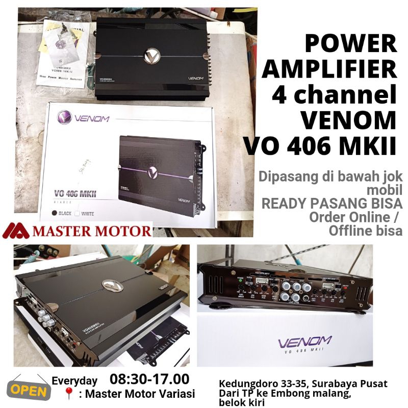 Jual Power Amplifer VENOM DIABLO VO 406 MKII 4 channel Ampli Audio