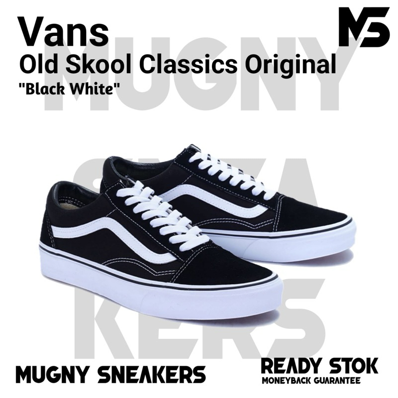 Jual Vans Old Skool Classics Black White Hf Made In Vietnam Garansi