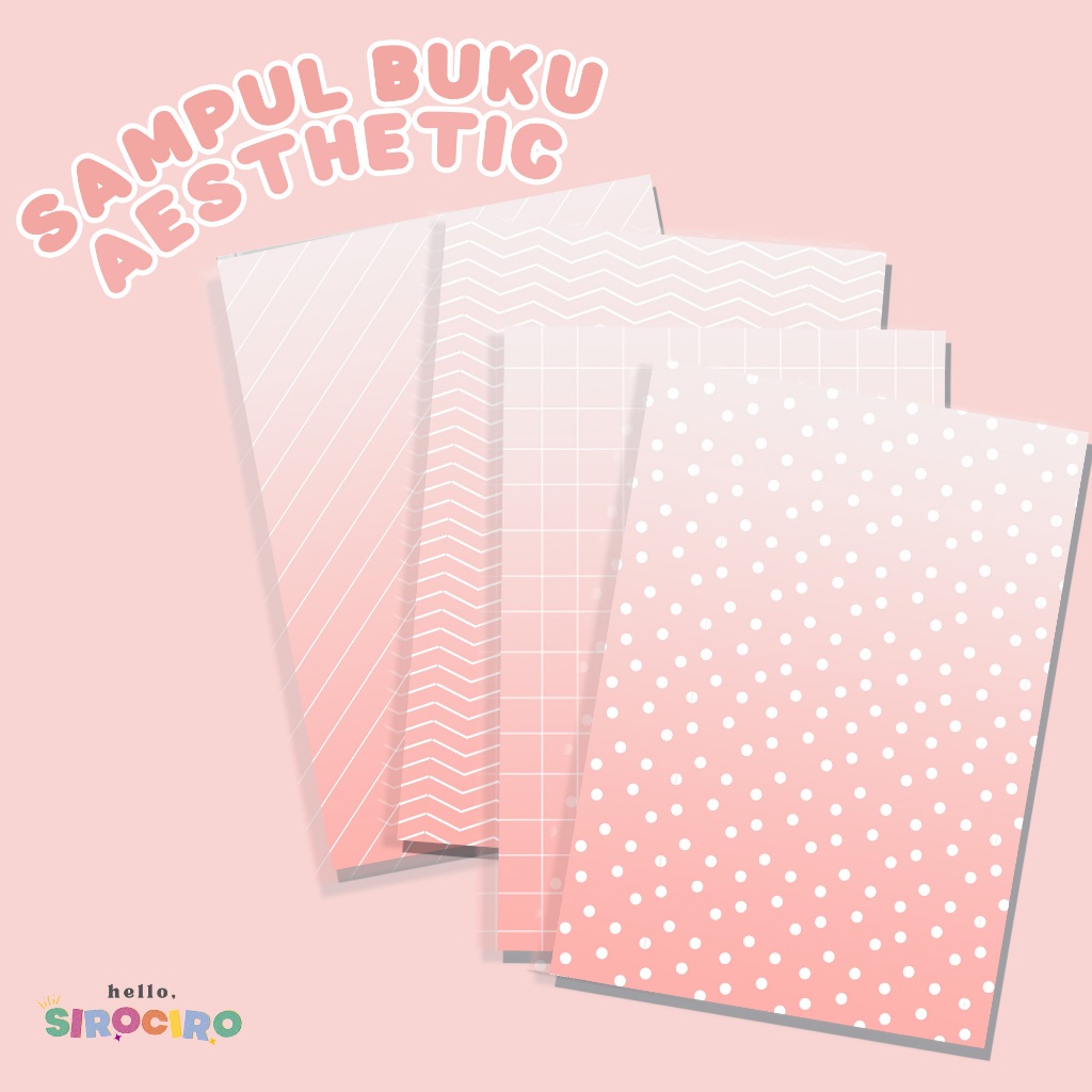 Jual 4 Lembar Sampul Buku Peach Gradasi Aesthetic Sampul Buku Lucu A5 And B5 Shopee Indonesia