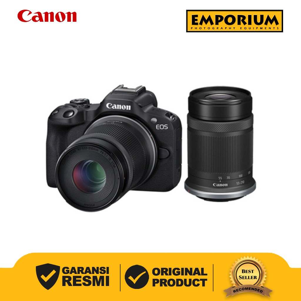 Jual Canon EOS R50 kit 18-45mm + 55-210mm Mirrorless Camera | Shopee ...