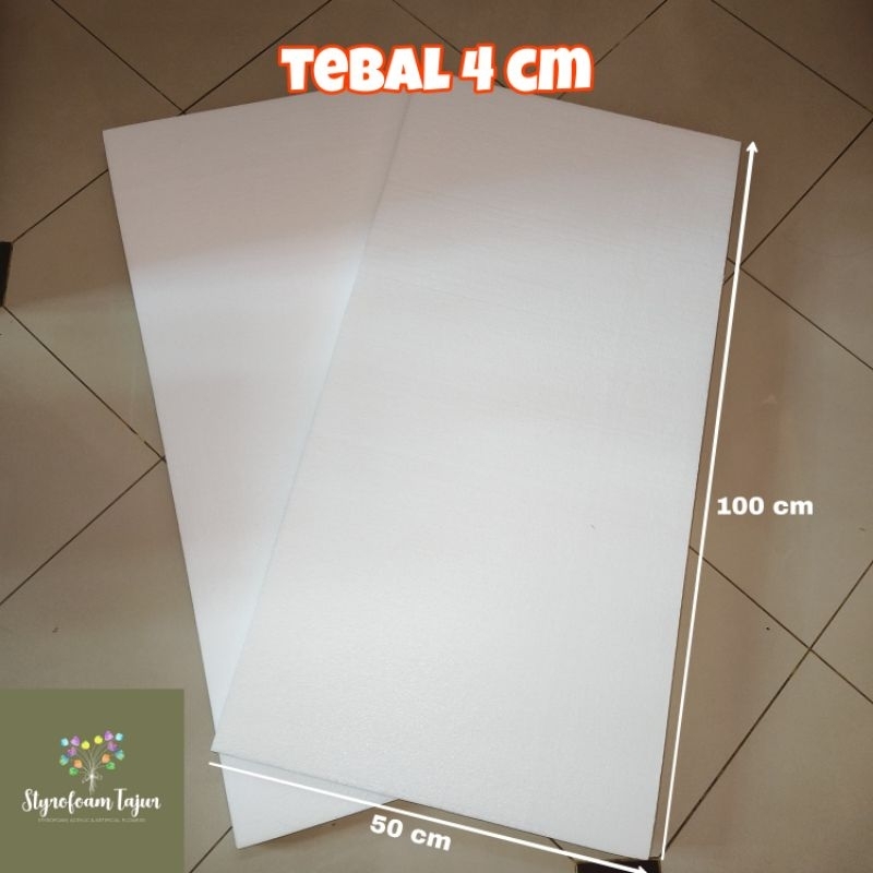 Jual 100 x 50 tebal 4 cm styrofoam lembaran gabus lembaran | Shopee ...
