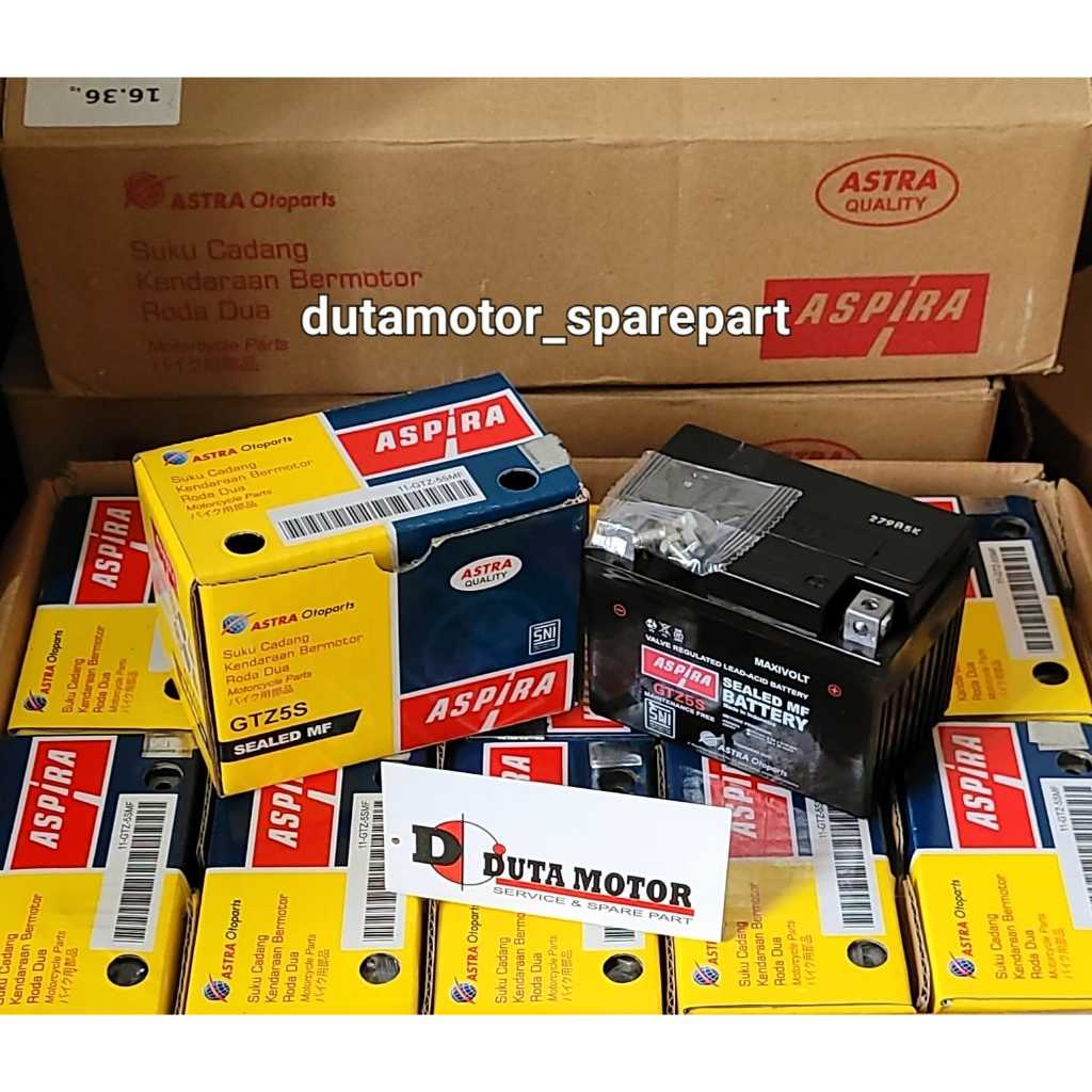 Jual Aki Kering GTZ5S MF Aspira 100% Kualitas Astra otoparts#Akimotor#