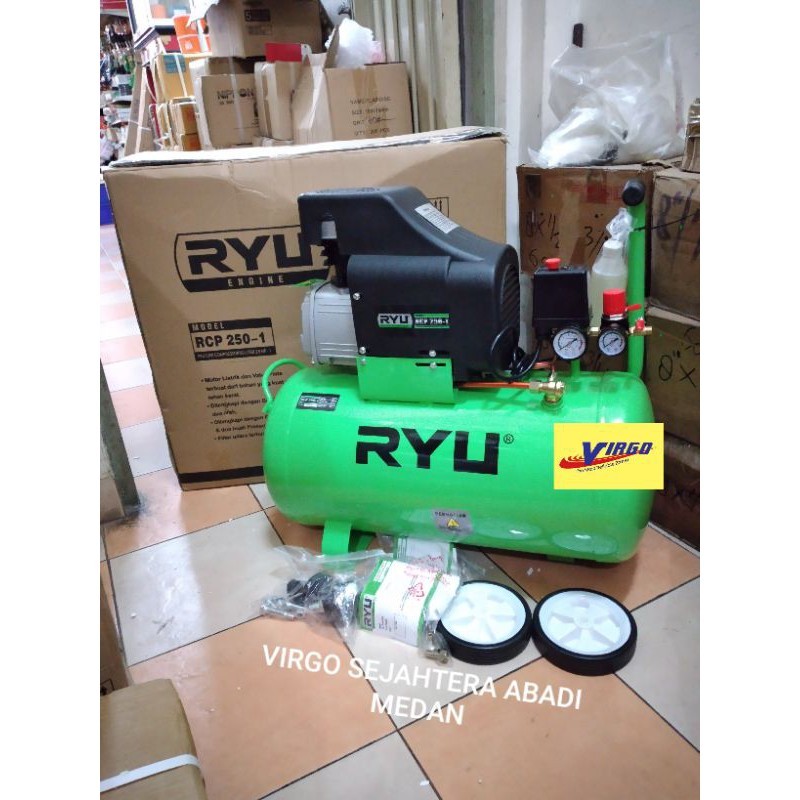Jual RYU RCP250-1 MESIN KOMPRESOR COMPRESSOR 50 LITER 2.5 HP RCP 250-1 ...