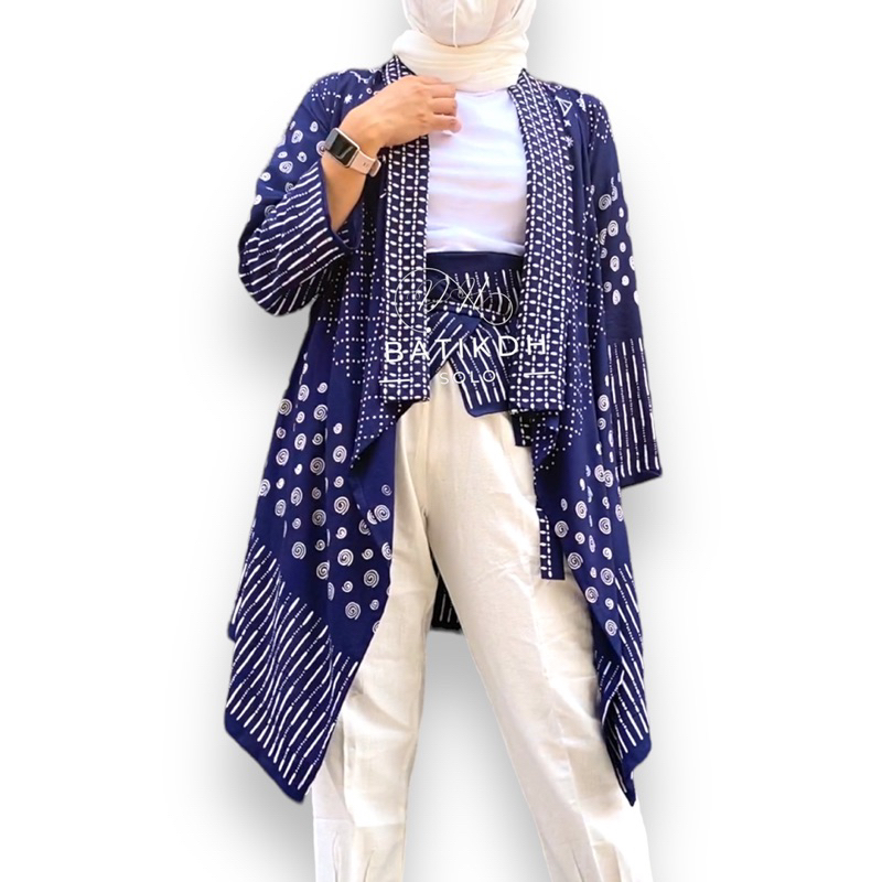 Jual Vest Outer Rompi Batik Wanita Modern Jumbo Lingkar Dada 110cm ...
