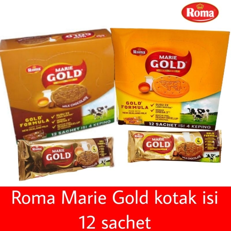 Jual Roma Marie Gold kotak isi 12 sachet/ box | Shopee Indonesia