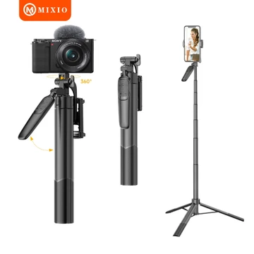 MIXIO A66 160CM Tongsis Bluetooth Selfie Stick Tripod With LED Light