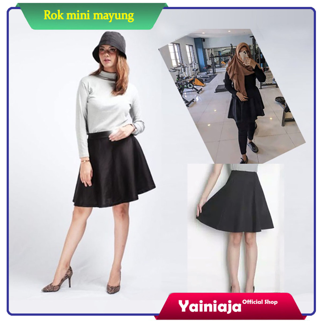 Jual Rok Mini Scuba mayung Midi Premium - Rok lebar tenis olahraga ...
