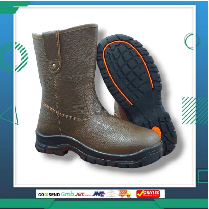 Jual Sepatu Safety Krushers Texas Brown / Safety Shoes Texas Black