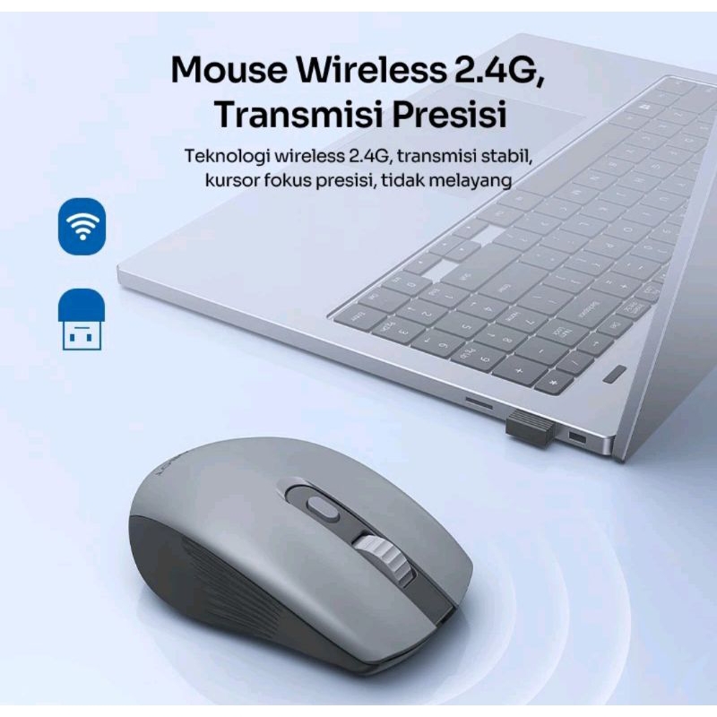 Jual mouse wileres robot m370 silent dengan 6 tombol multi fungsi ...