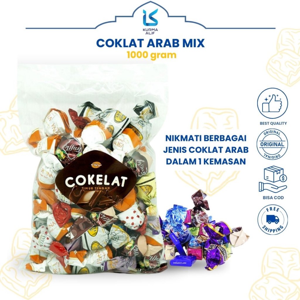 Jual Coklat Arab Mix 1 Kg Oleh Oleh Haji Umroh Murah | Shopee Indonesia