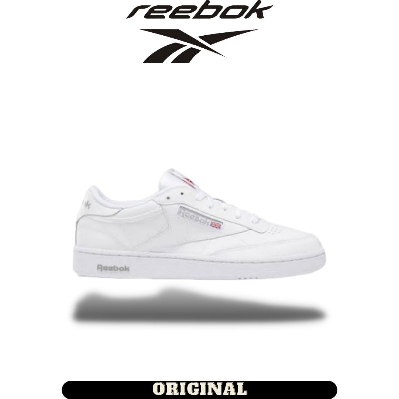 Jual Sepatu Reebok Club' C 85 White Men's ( AR0455 ) Original | Shopee ...