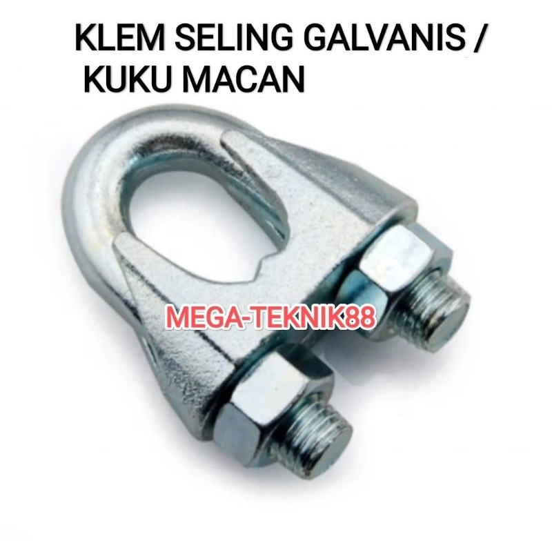 Jual Klem Kabel Sling Seling Mm Kuku Macan Mm Klem Kawat Seling Galvanis Mm Galvanized