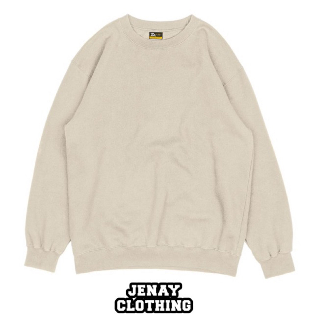 Jual JENAY - Sweater Crewneck Basic Polos Unisex L XL XXL pria wanita ...