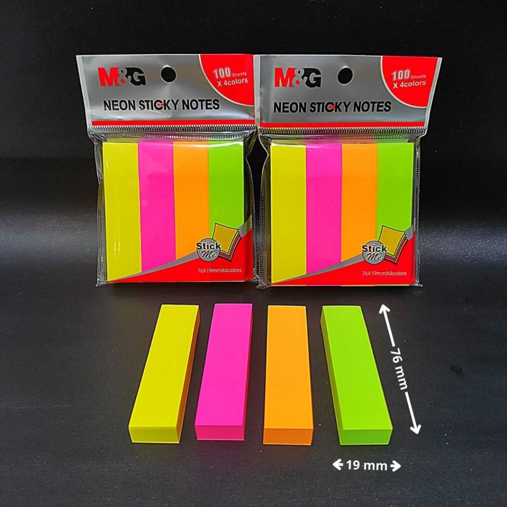 Jual PEMBATAS BUKU, STICKY NOTES, KERTAS MEMO, POS IT PI 4 WARNA 76X19 ...