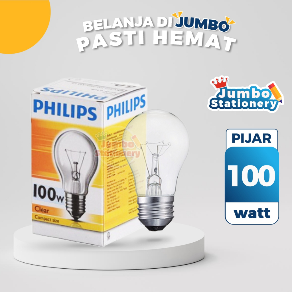 Jual Bohlam Lampu Pijar Philips Classic 100w 100watt 100 Watt 100 W