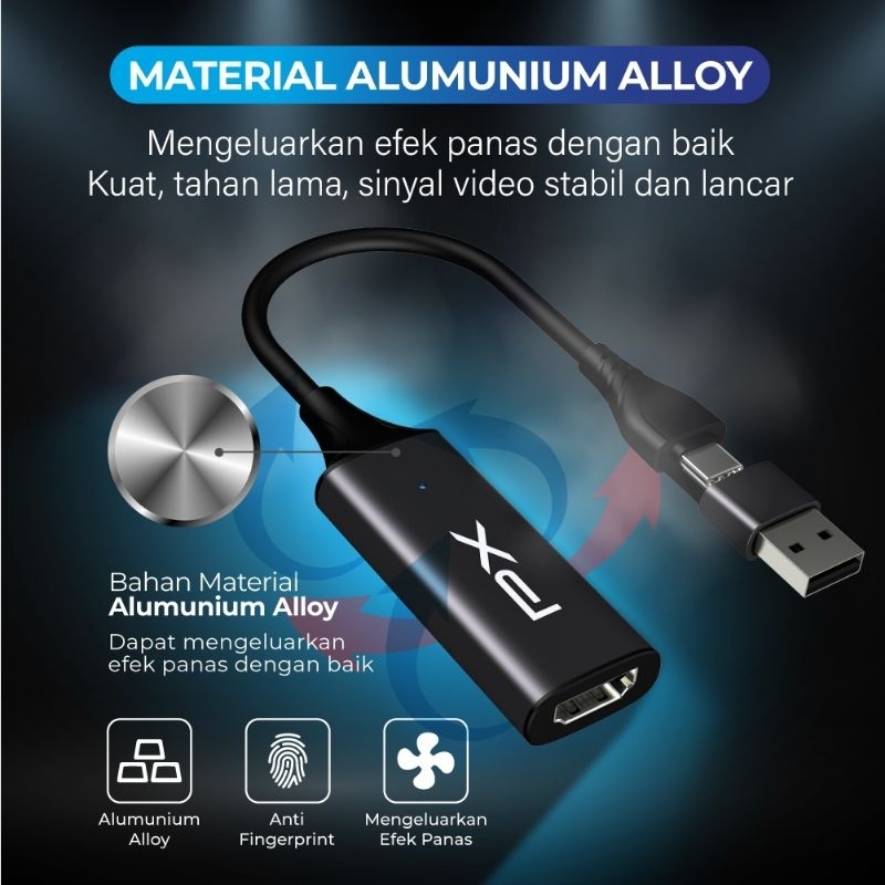 Jual HDMI VIDEO CAPTURE CARD DONGLE USB 3.0 / TYPE C 1080p60hz PX ...