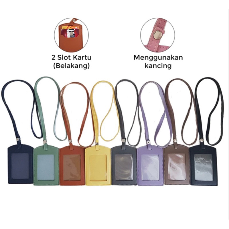 Jual ID Card Kulit Name Tag Kancing Name Tag ID Holder Card Kancing ...