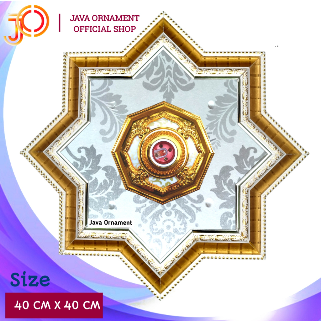 Jual Ornamen Fitting Lampu Plafon Pvc ukuran 40x40cm Bahan Figura ...