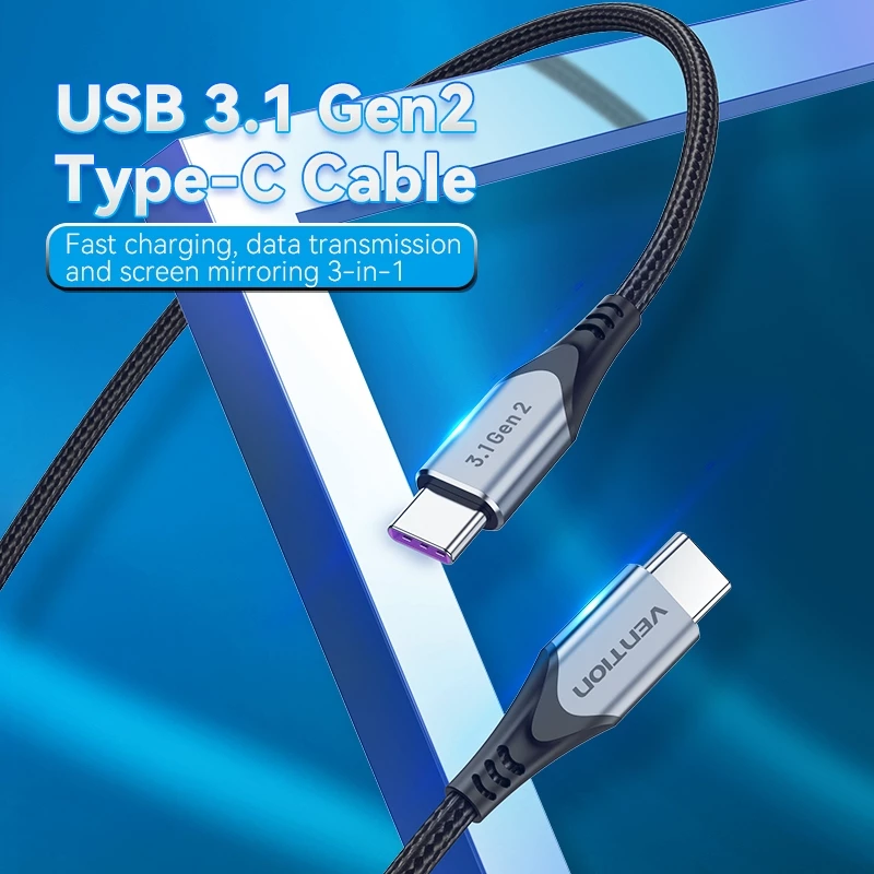 Vention Kabel Data USB Type C Thunderbolt 3 PD Power Delivery Male apple Macbook