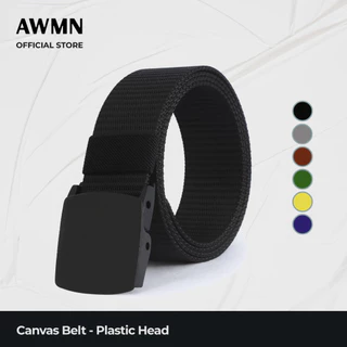 AWMN Ikat Pinggang Canvas Army Plastic - AW17