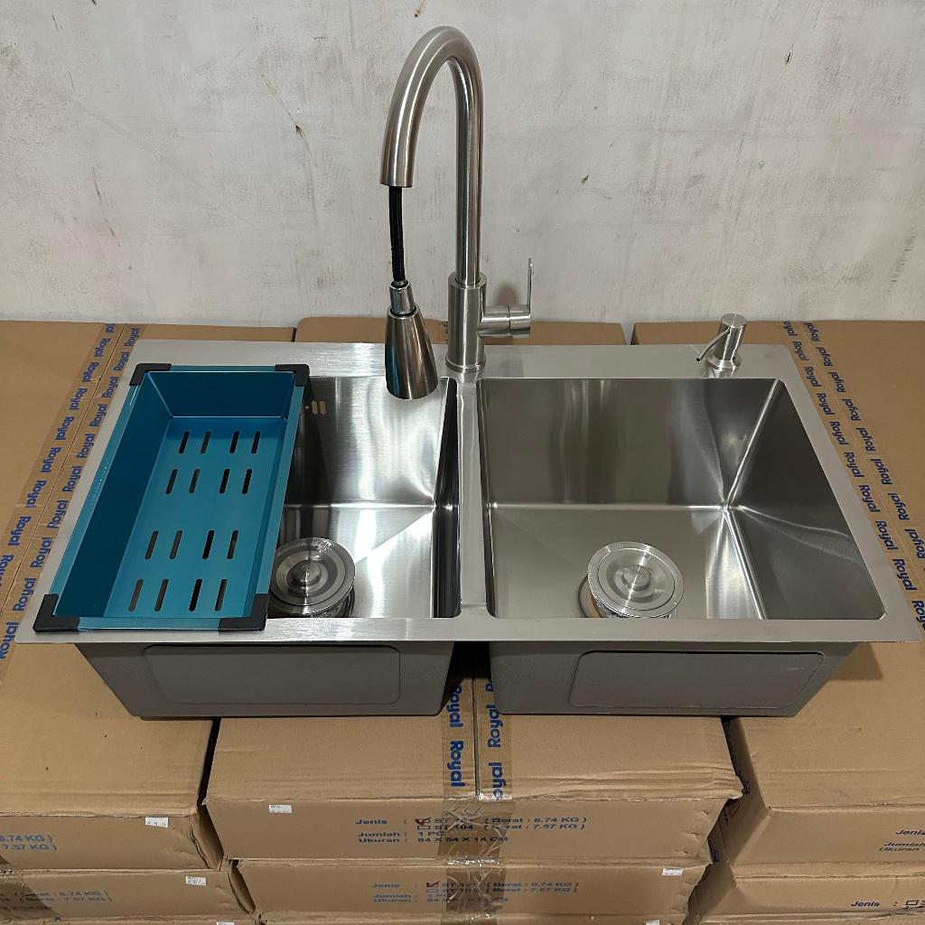 Jual Kitchen Sink Bak Cuci Piring Stainless X Silver Paket