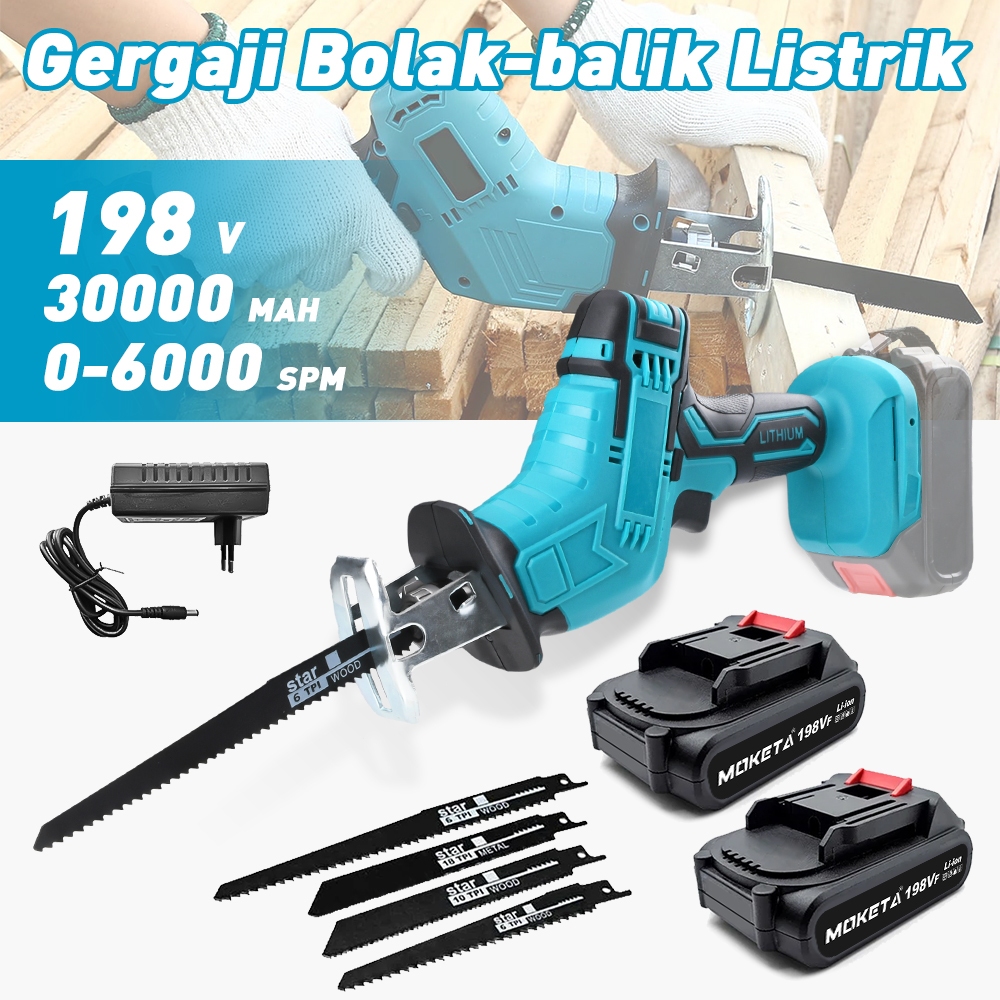 Jual Reciprocating Chainsaw Gergaji Saw Cordless Gergaji Mesin Mini ...