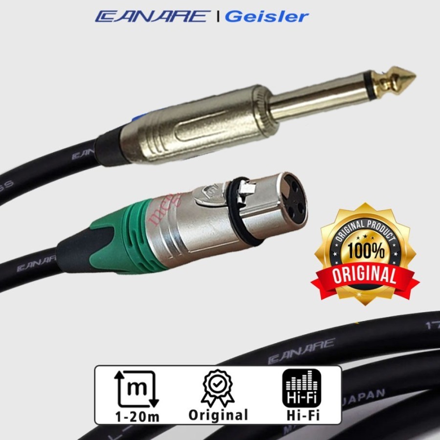 Jual Kabel Audio Canare Original Jack Canon Xlr Female To Akai Mono