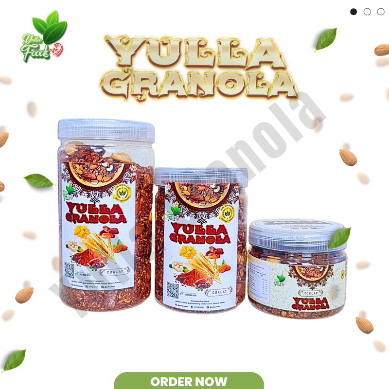 Jual Granola / Yulla Granola Coklat Makanan Sehat Rendah Kalori Diet Sehat Praktis 500gr 200gr