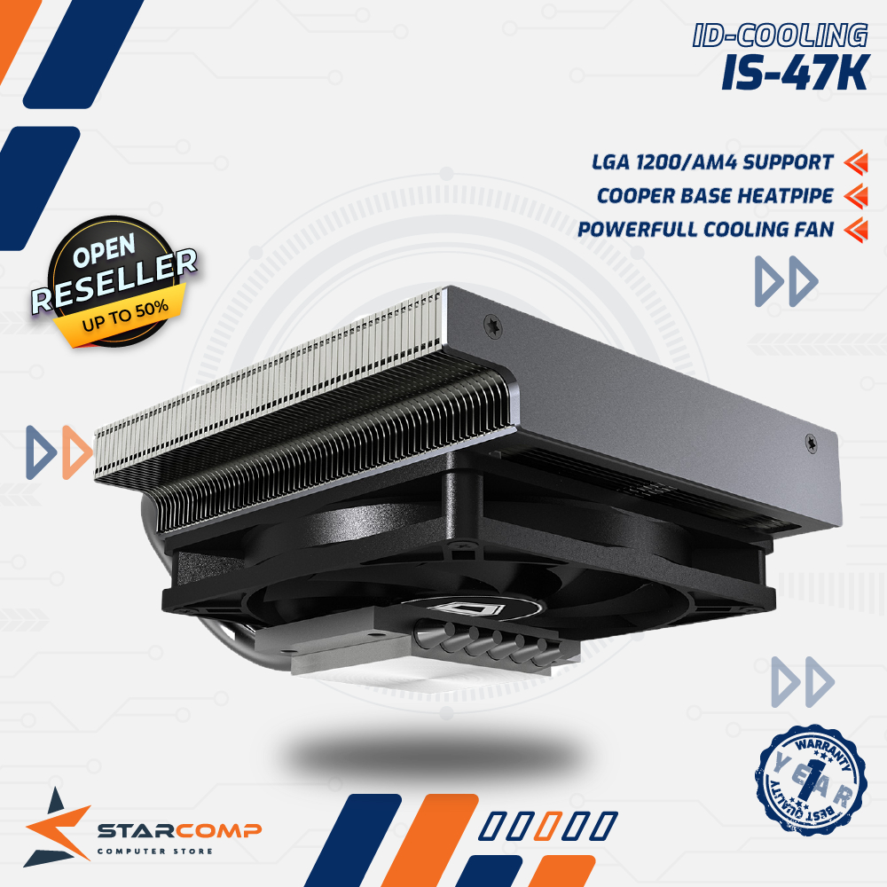 Jual ID-COOLING IDCOOLING IS-47K Low Profile CPU Cooler ( Intel / AMD ...