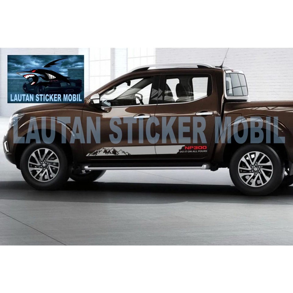 Jual stiker mobil nissan navara np300 cutting sticker list gunung mobil ...