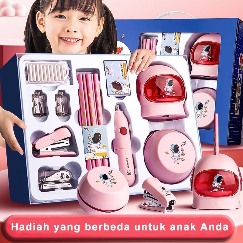 Jual Electric Stationery Set / Set Alat Tulis Elektrik Rautan Penghapus