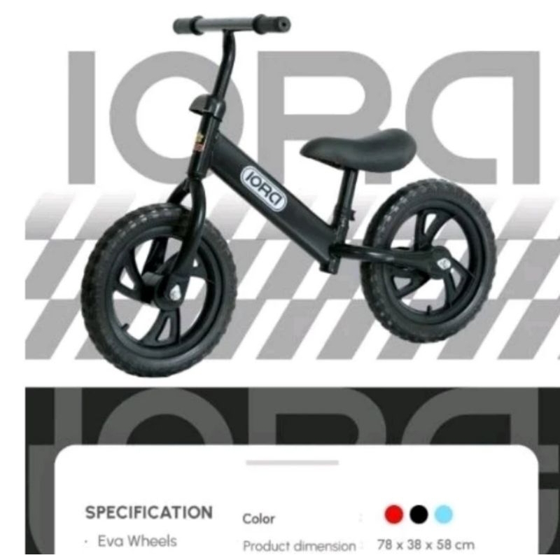 Jual Balance Bike Iora BK01 Push Bike BK01 BK 01 Sepeda Keseimbangan