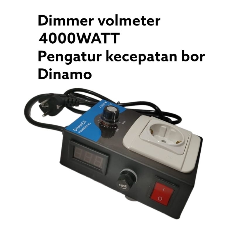 Jual AEBRAND DIMMER BROCO AC 220V 4000W VOLMETER PENGATUR KECEPATAN