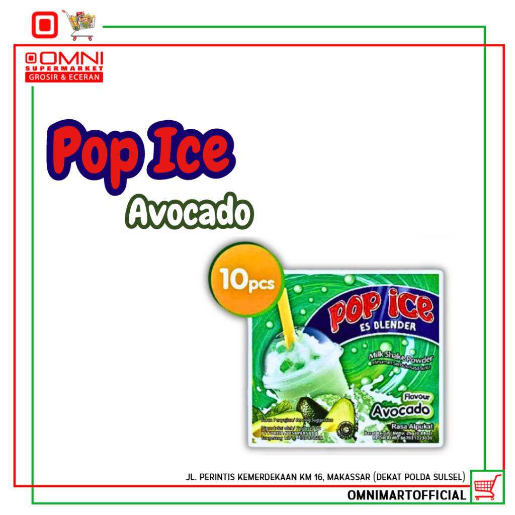 Jual Minuman Dingin Pop Ice Sachet Es Blender Gr Renceng Isi