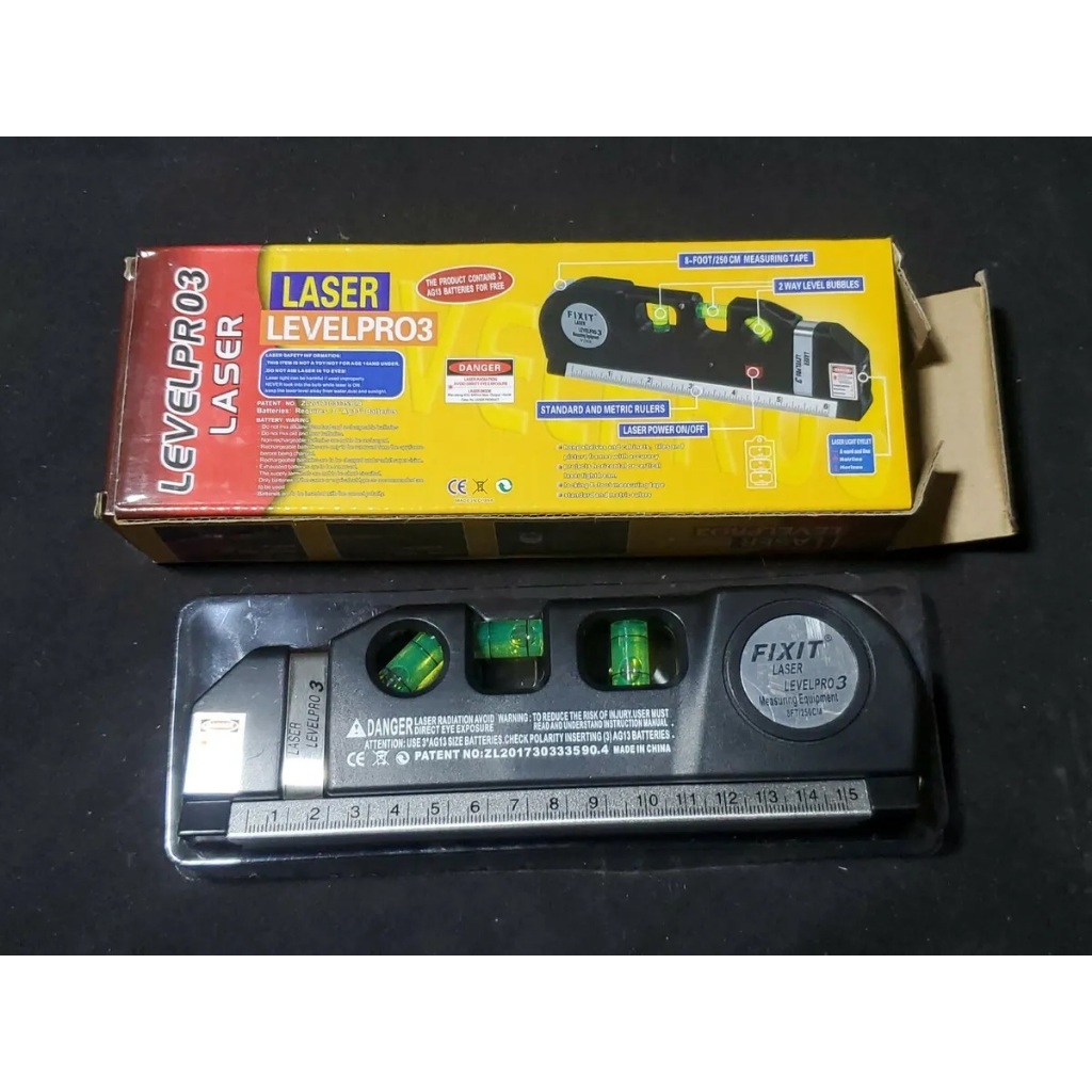 Jual Fixit Level Pro 3 Penggaris Laser Waterpass 250cm Meteran Akurat ...