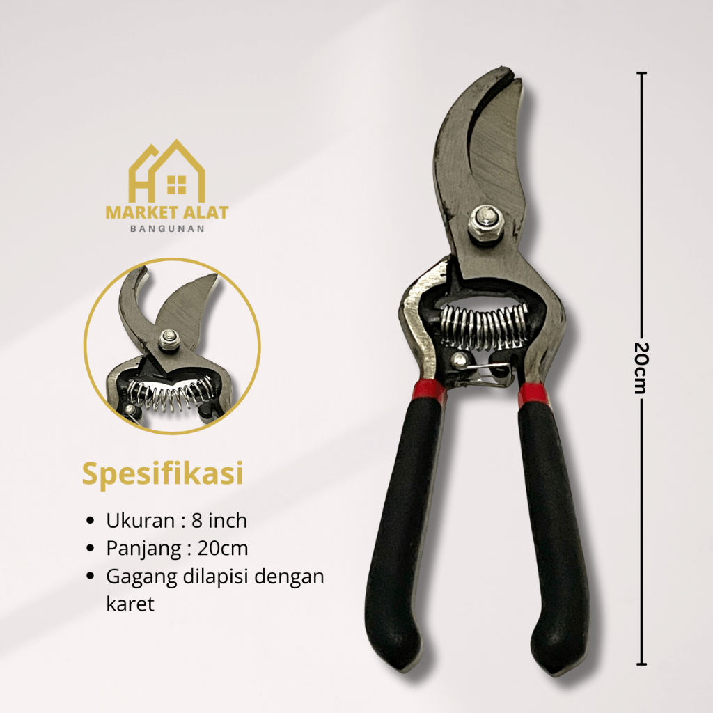 Jual Gunting Dahan Ranting / Gunting Stek 8” 8 Inci | Shopee Indonesia