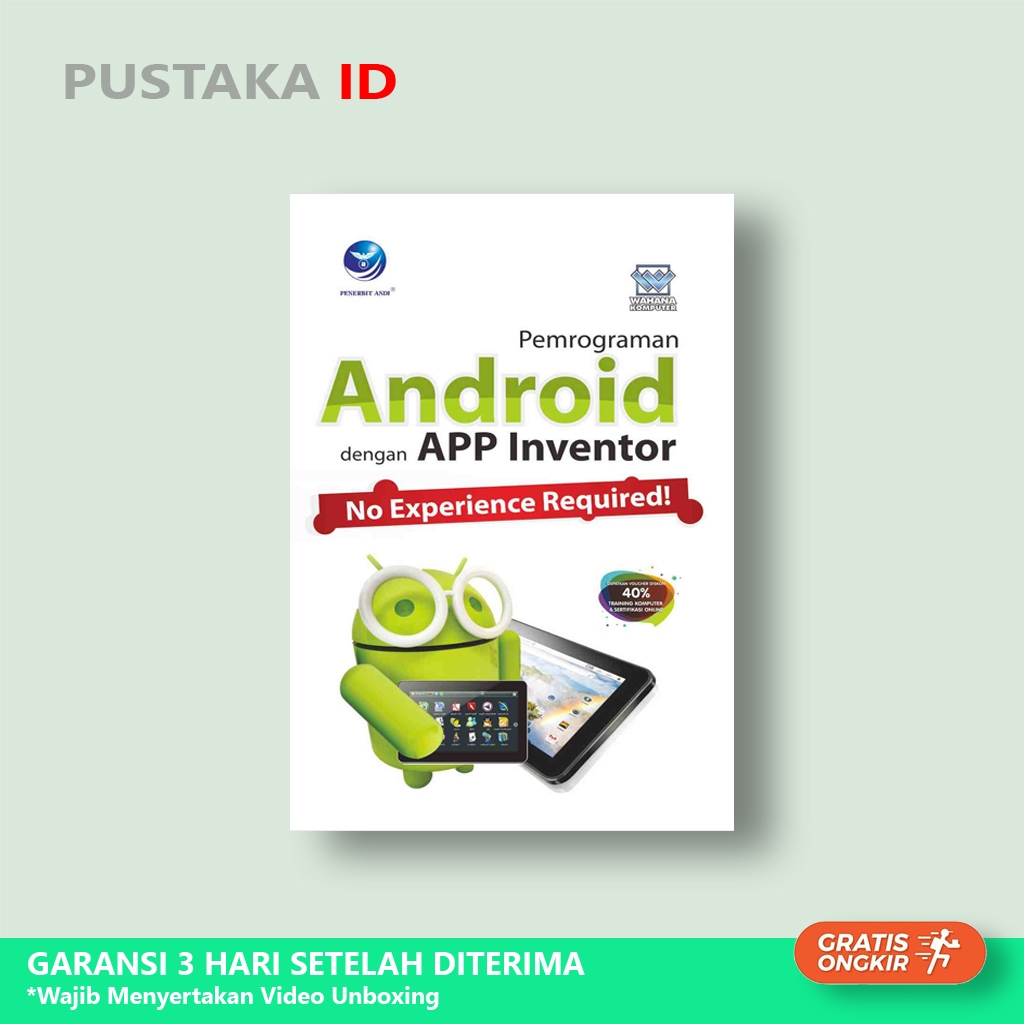 Jual Buku Pemrograman Android Dengan APP Inventor No Experience ...