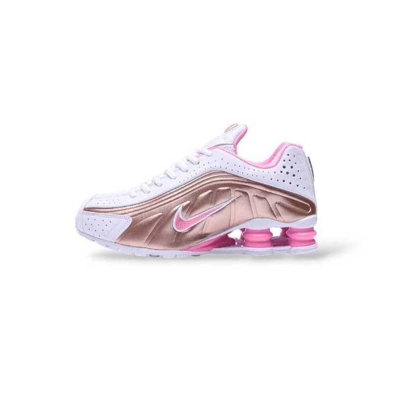 Jual SEPATU WANITA NIKE SHOX R4 WHITE GOLD PICT | Shopee Indonesia