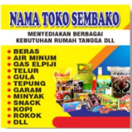 Jual Custom Cetak Banner Warung / Banner Usaha Ukuran 1x1 Meter - Flexy ...