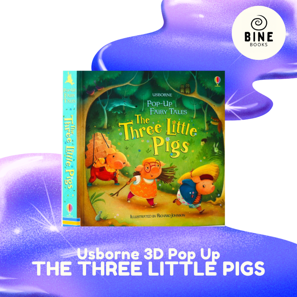 Jual [BINE] Usborne 3D POP UP the THREE LITTLE PIGS kisah dongeng tiga ...