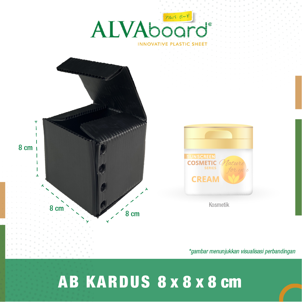 Jual Kardus Packaging ALVAboard Box Serbaguna Ukuran 8x8x8 cm (P x L x ...
