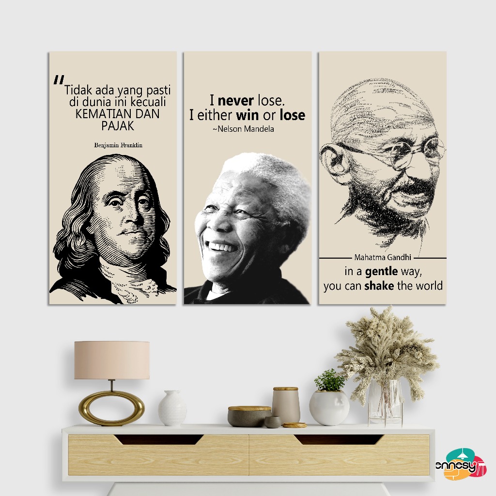 Jual Tennesy Hiasan Dinding Quote Tokoh 15x30cm Wall Decor Pajangan