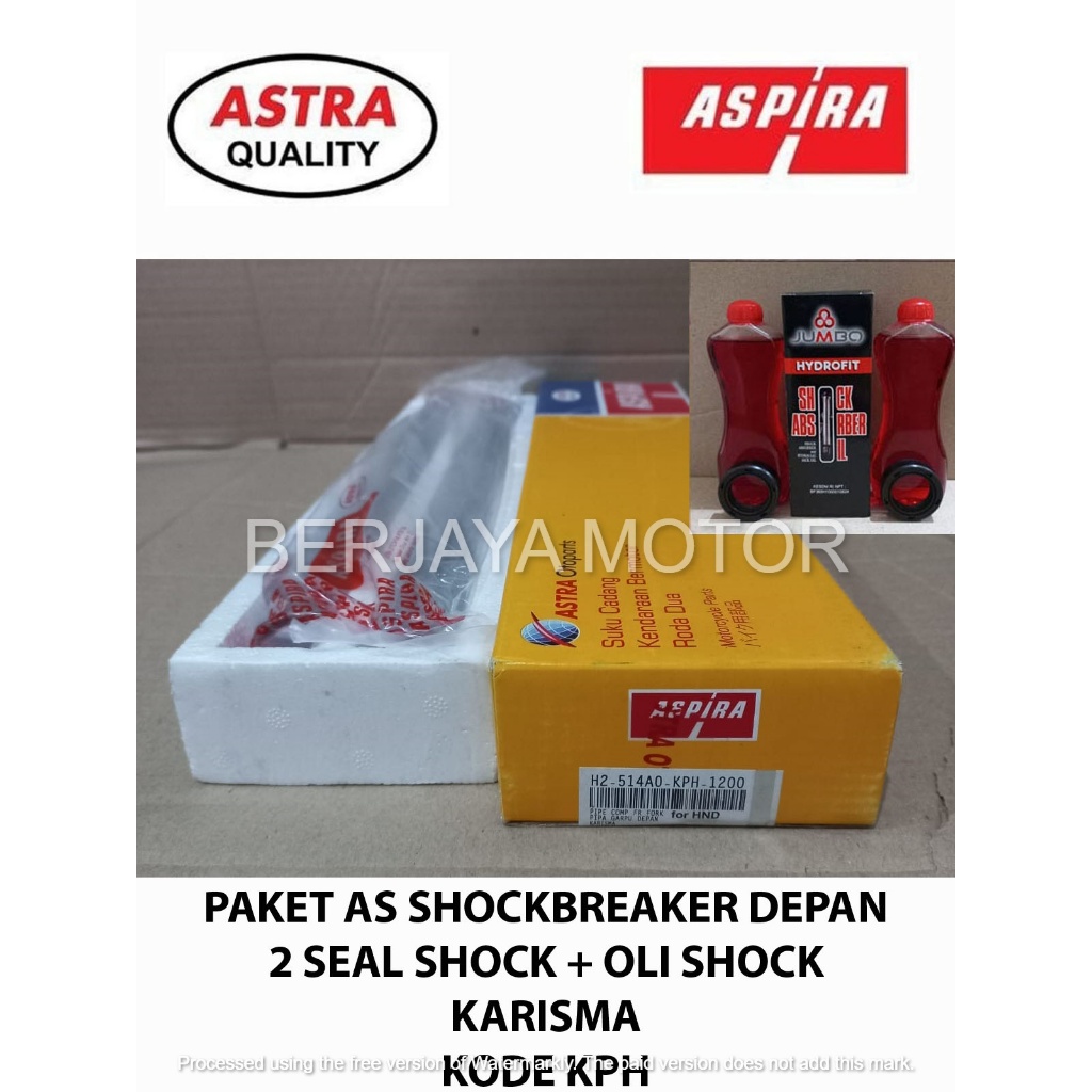 Jual PAKET AS SHOCKBREAKER DEPAN KARISMA KPH 2 SEAL SHOCK + OLI SHOCK ...