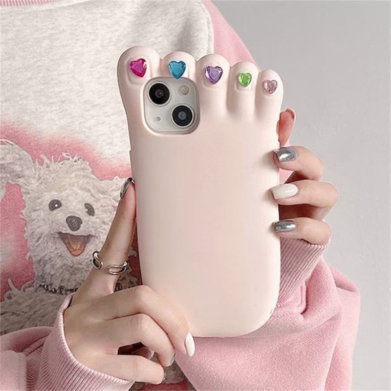 Jual 3D foot Phone Case/ Case Iphone/ Ugly Case/ Case lucu Shopee