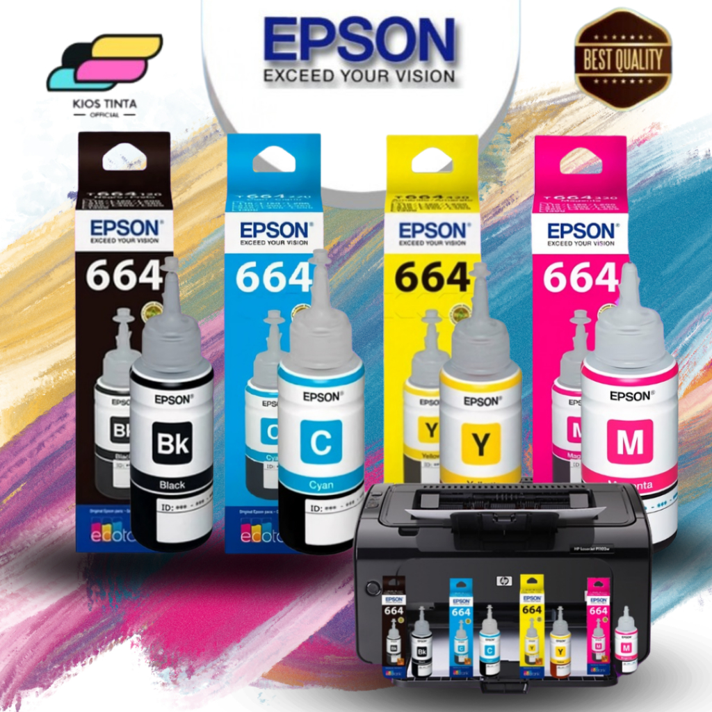 Jual Tinta Epson 664 Original Premium For Printer L100 L110 L120 L130 L132 L200 L210 L211 L220 5162
