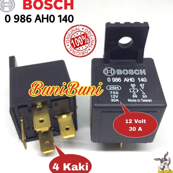 Jual Stock Banyak AQV Relay BOSCH 12V 4 Kaki Relai Klakson Riley Bosch ...