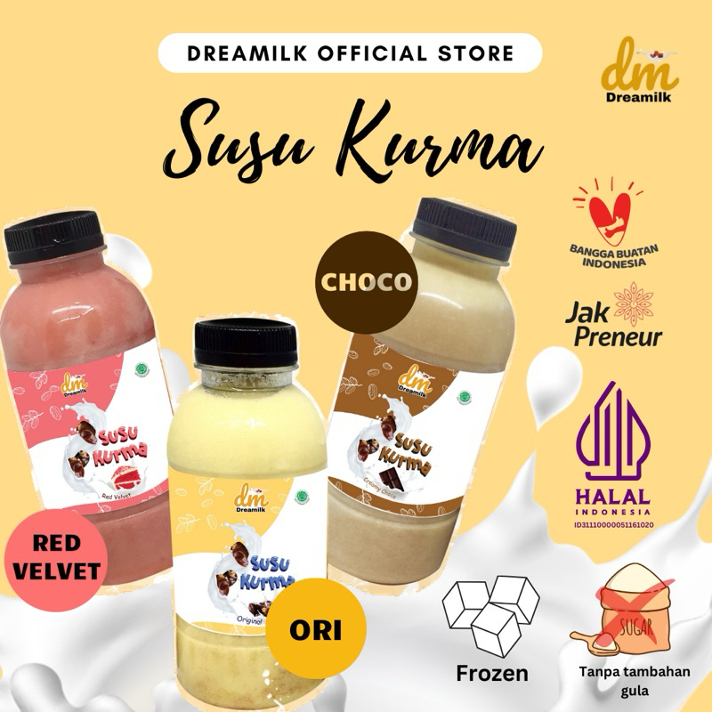 Jual SUSU KURMA Dreamilk Varian Rasa 200ml | Shopee Indonesia